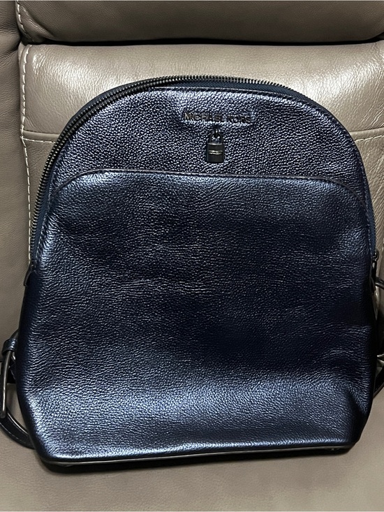 Michael Kors Handbags - Michael Kors Navy Blue Leather Mini Backpack